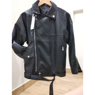 Áo da nữ oversize Hàn Quốc style biker [có ảnh thật]