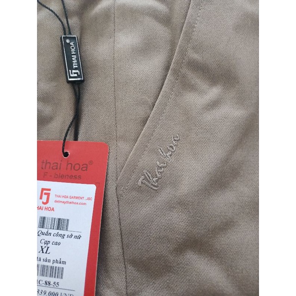 CÓ SẴN. Quần tây Thái Hòa ống suông màu cà phê.