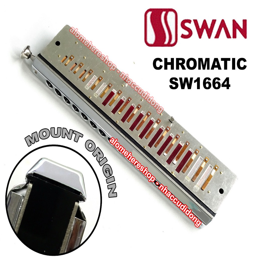 Kèn harmonica chromatic Swan SW1664 16 lỗ