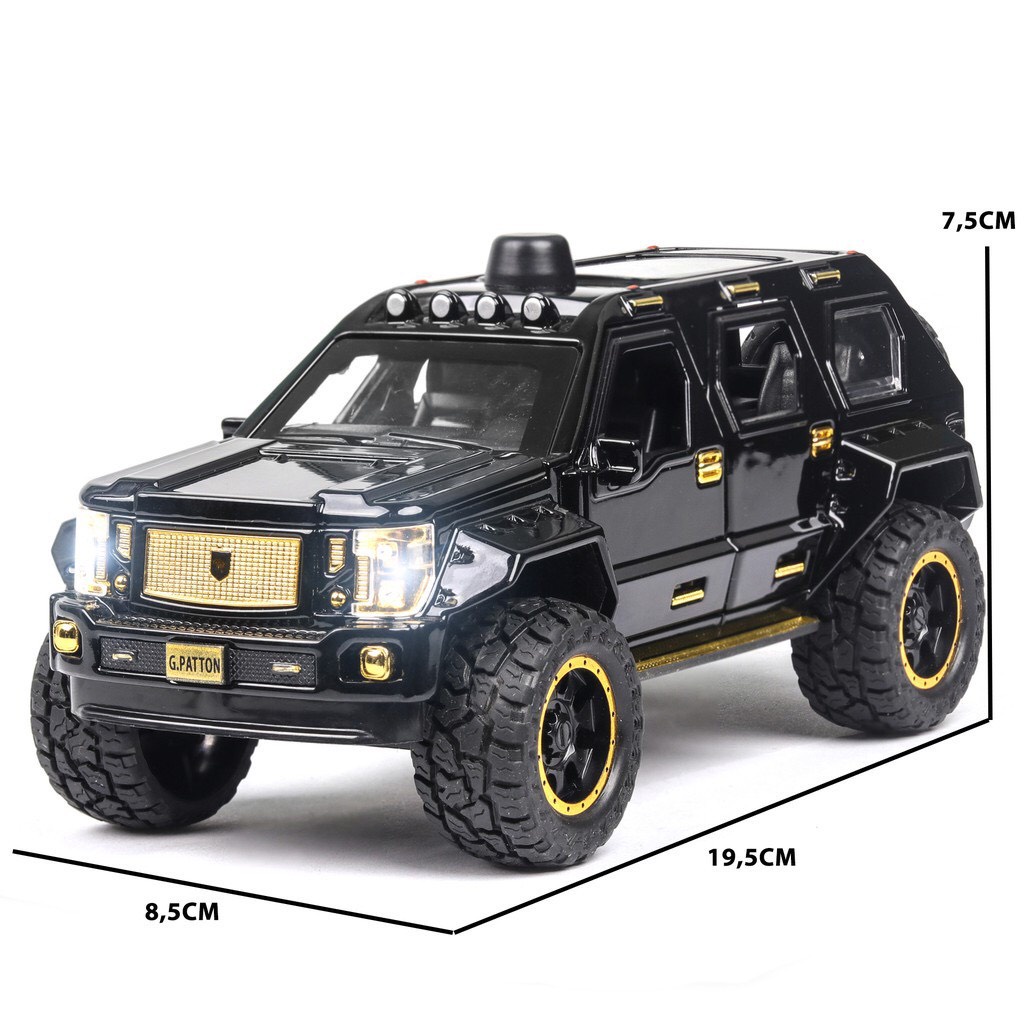 Mô Hình Xe Bọc Thép tỉ lệ 1:24 GPATTON Hãng CheZhi, Khung Xe Kim Loại Kiểu Dáng Mạnh Mẽ