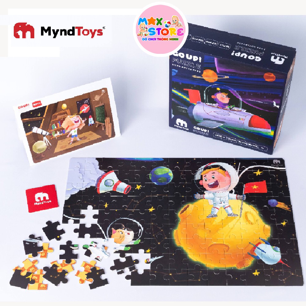 Bộ 3 Tranh Ghép Hình Puzzle GO UP Level 5 – LUNA ADVENTURE (Chinh Phục Vũ Trụ)