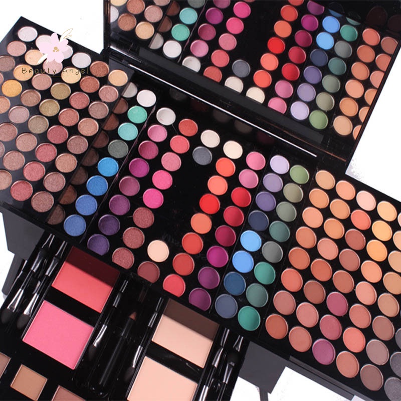 Bảng phấn mắt Miss Rose 180 màu nhũ và lì trang điểm là đẹp chất lượng cao