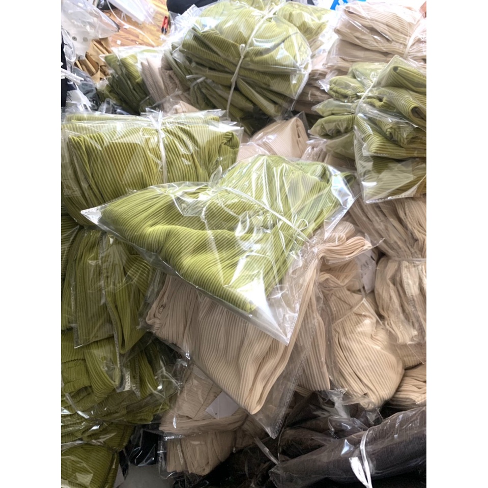 Quần ống rộng dập li  suông phong cách hàn quốc sang chảnh