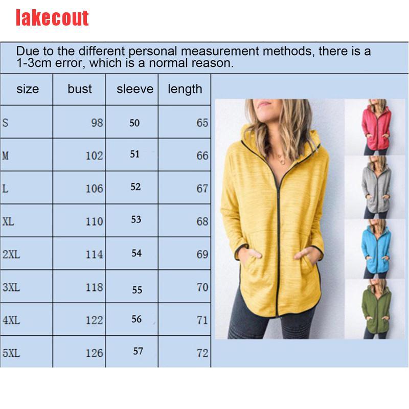 {lakecout}Women's autumn and winter coat zipper Hoodie Sweatshirt BZT