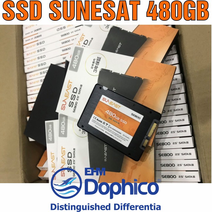 Ổ cứng SSD SunEast 480GB nội địa Nhật Bản – CHÍNH HÃNG – Bảo hành 3 năm – Tặng cáp dữ liệu Sata 3.0