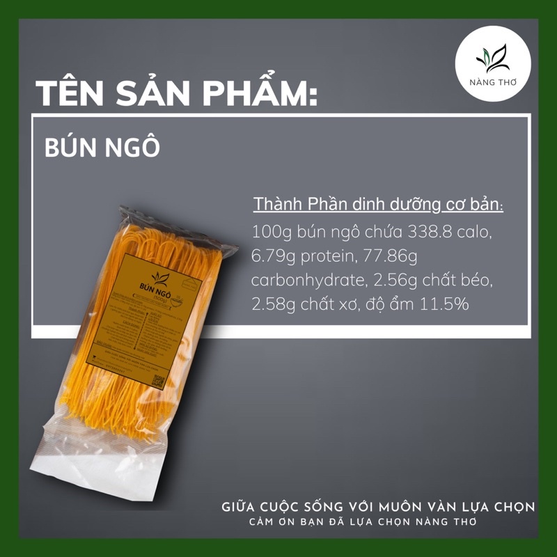 ĐẶC SẢN BÚN NGÔ CAO BẲNG -1000gr EAT CLEAN