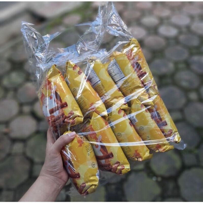 Snack Oishi (que Socola/Đậu xanh) túi 10 gói x 14g