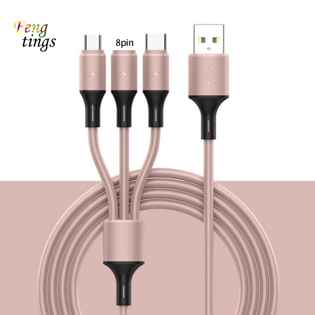 Dây Cáp Sạc Dữ Liệu Micro USB Type-C 8-pin Bằng Silicone