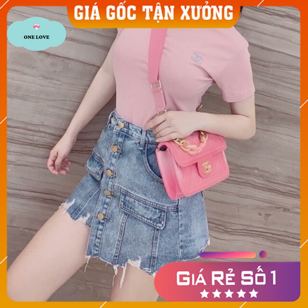 Chân Váy Bò Rách Vạt Lệch (Kèm Video + Ảnh Thật), Quần Short Jean Rách Siêu Hot Hit Loại 1
