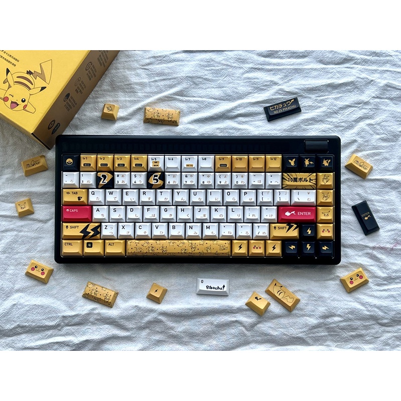 Bộ Phím Rời PBT Hình Pokemon Pikachu Cho Bàn Phím Cơ