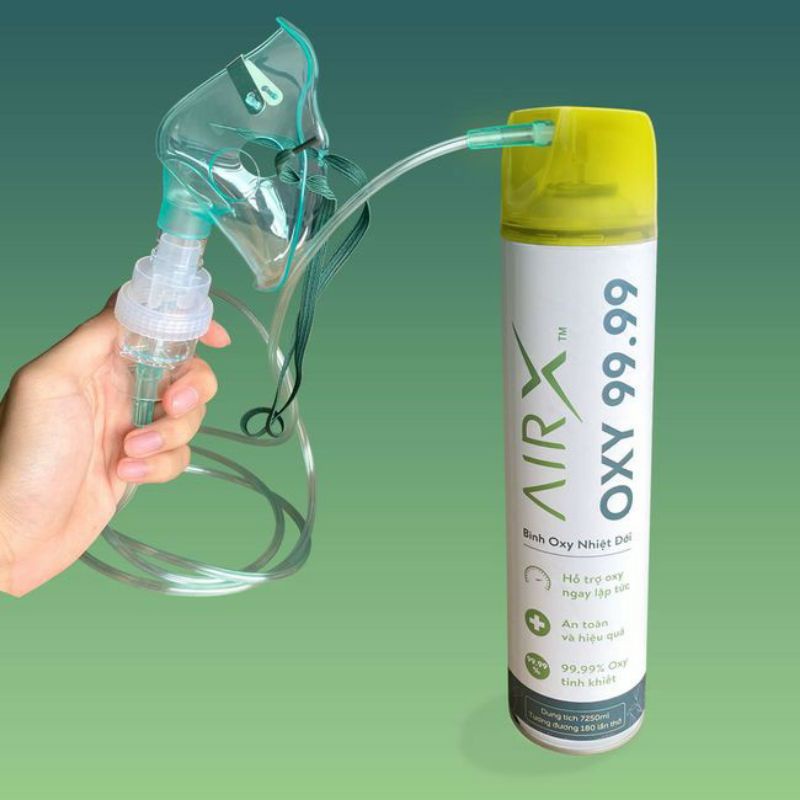Bình oxy mini hương bạc hà cung cung cấp tức thời oxy cần thiết