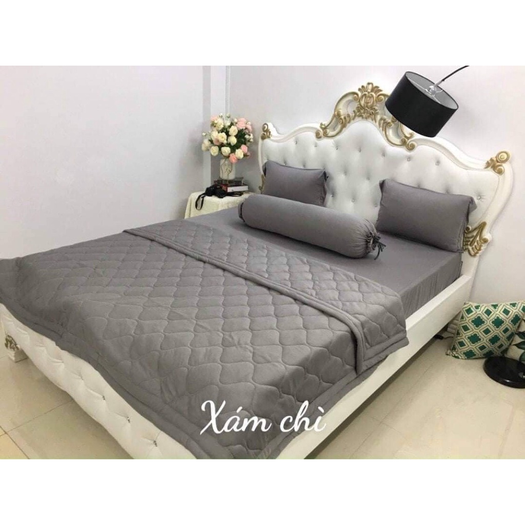 (FREESHIP) BỘ CHĂN GA GỐI THUN LẠNH HÀN QUỐC NHẬP KHẨU, DRAP GIƯỜNG ĐẸP