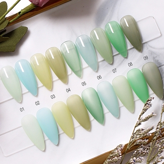 Sơn móng gel polish màu xanh ngọc bích chọn lẻ 9 màu 8ml