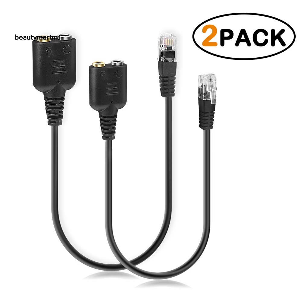 (Shop Amart) Cáp Chuyển Đổi Âm Thanh Từ 2/3.5mm Sang RJ9/RJ10 Cho Điện Thoại