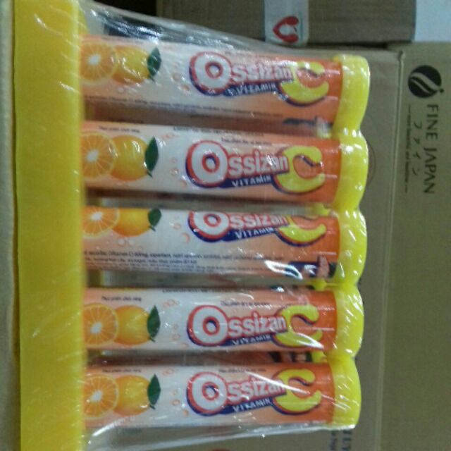 12 tuyp C sủi ossizan c giúp tăng sức đề kháng cho cơ thể có 2 vị cam và chanhk