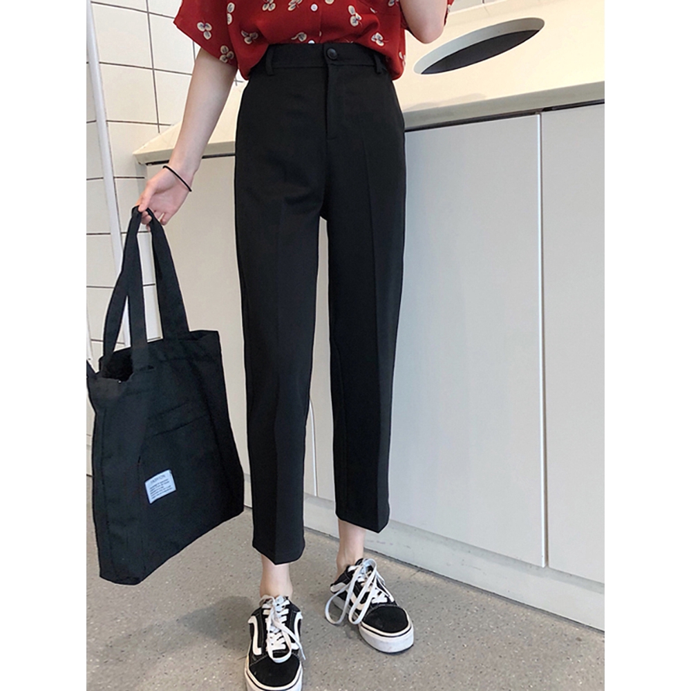 SUXI Quần nữ lưng cao theo phong cách Hàn Quốc