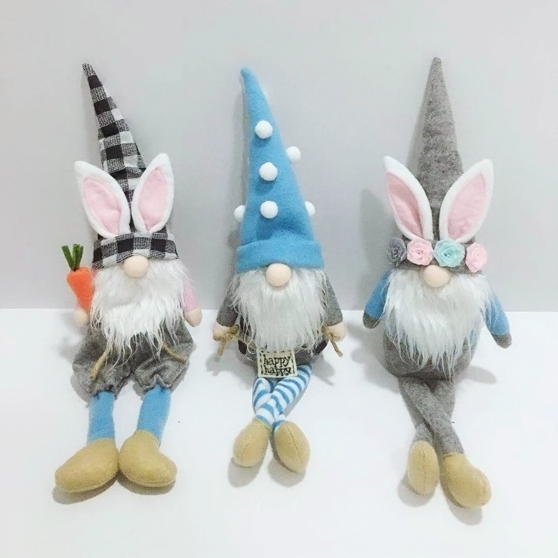 Búp Bê Nhồi Bông Hình Thỏ Phục Sinh Handmade Trang Trí Nhà Cửa