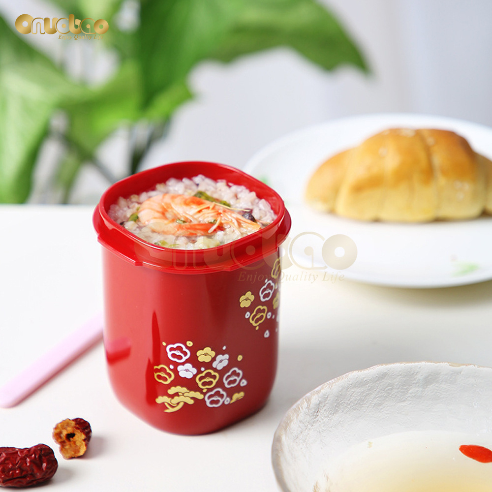 Japanese Sealed Soup Cup for Women&amp;Men 350ml Cloud Pattern Portable Porridge Cup Microwave Heated