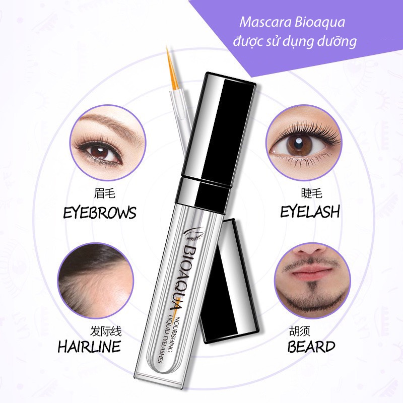 Serum mascara dưỡng mi dài và dày Bioaqua Nourishing Liquid Eyelash 7ml hàng nội địa Trung