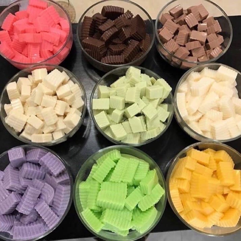 Bột Pudding BKB 100gr các vị Trứng, Dừa, Trà xanh, Khoai môn, Socola, Sầu riêng