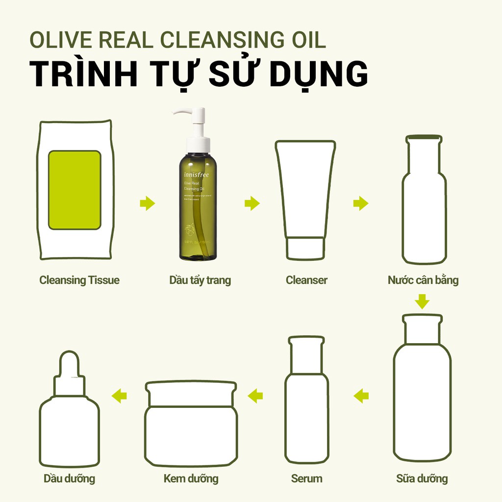 [Mã COSIF05 giảm 10% đơn 400K] Dầu tẩy trang dưỡng ẩm innisfree Olive Real Cleansing Oil 150ml