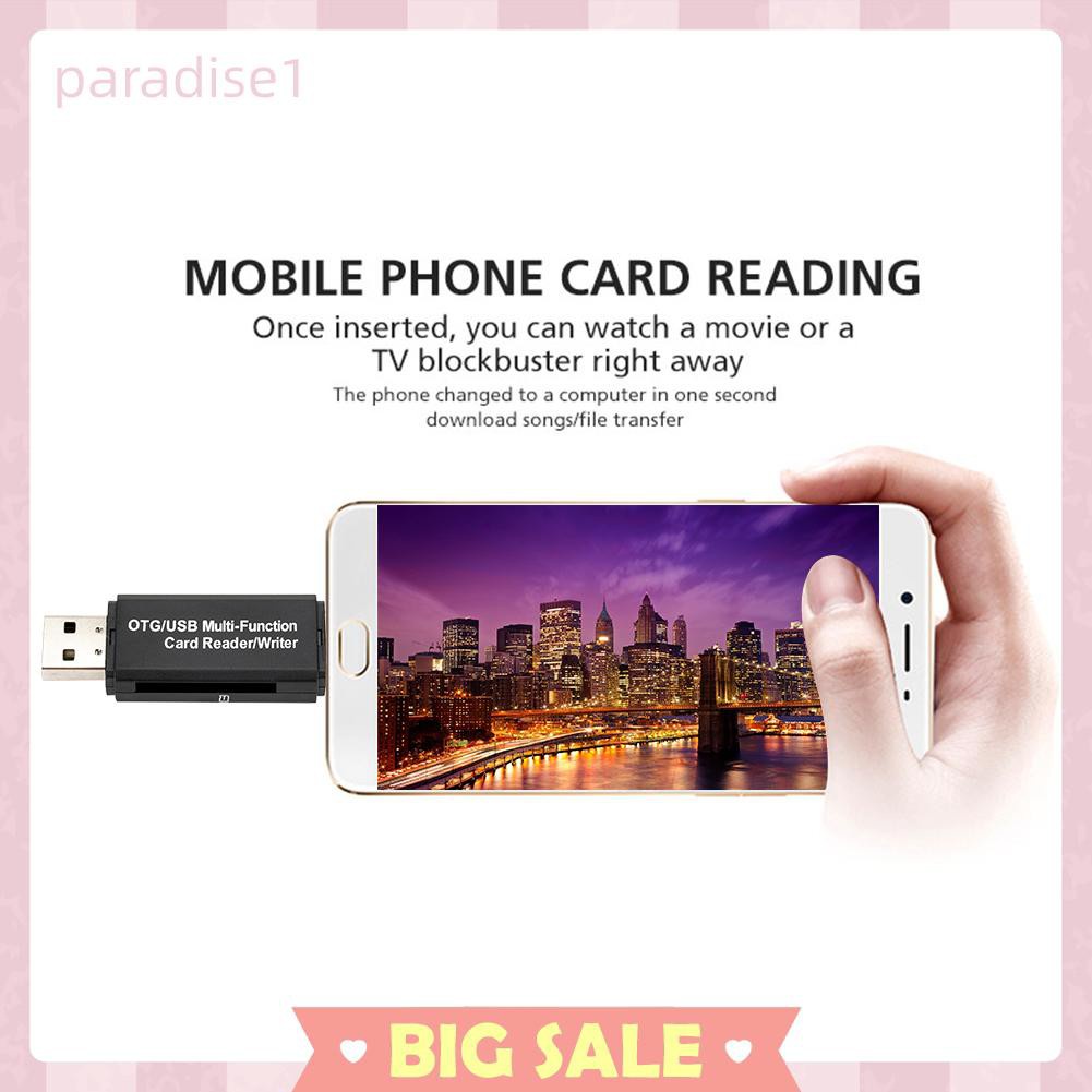Đầu Đọc Thẻ Nhớ 2 Trong 1 OTG USB 2.0 Micro USB SD TF | BigBuy360 - bigbuy360.vn