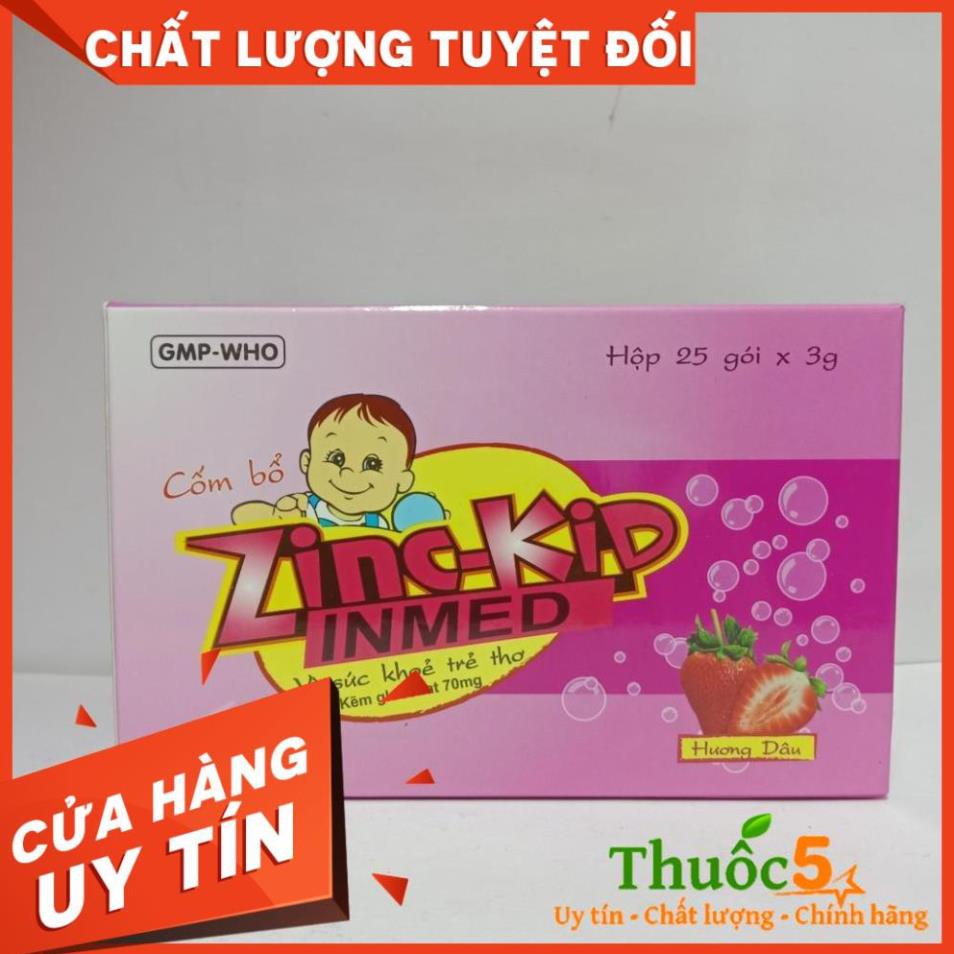 Kẽm cho bé Zinc-Kid Inmed cốm bổ sung kẽm cho trẻ, hộp 25 gói x 3g