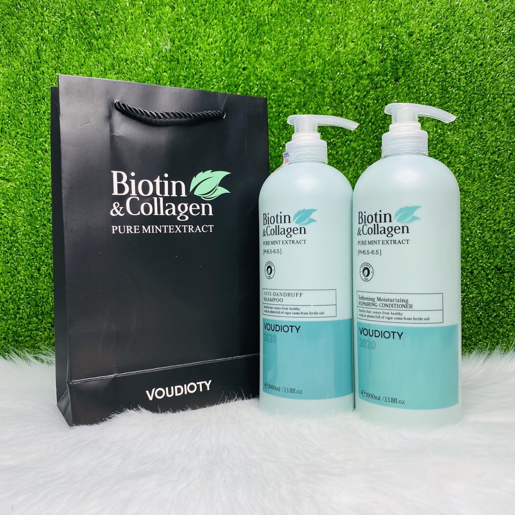 CẶP DẦU GỘI XẢ BIOTIN COLLAGEN XANH DƯƠNG GIẢM GÀU HIỆU QUẢ