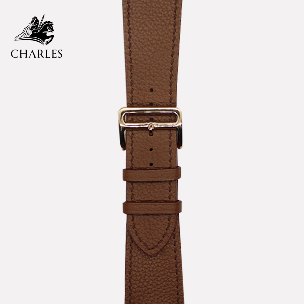 Dây da Nappa CHARLES dây cho Apple Watch Series 1/2/3/4/5/6 | Nappa Chocolate size Nữ 38/40