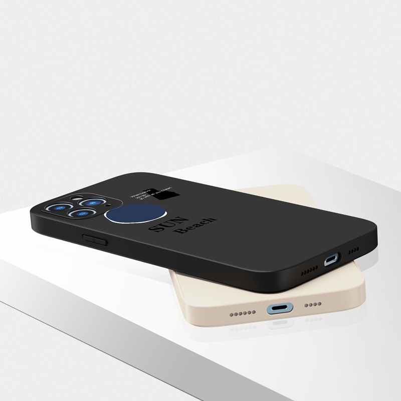 Ốp lưng iphone Ốp điện thoại Suntaiho silicon mềm họa tiết Sun Beach cho iPhone 13 12 11 Pro Max X XR Xs Max 7 8 Plus 12mini 13mini