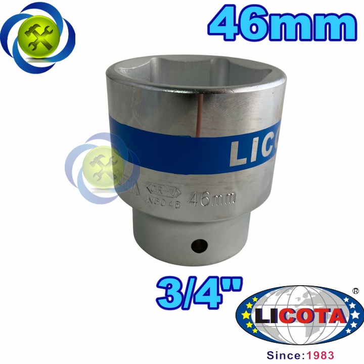 Tuýp trắng ngắn 46mm loại 3/4 Licota N6046 chiều cao 68mm