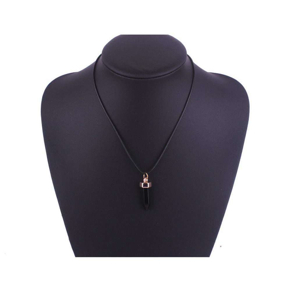 Dây chuyền mặt đá thạch anh nhiều màu phong thủy