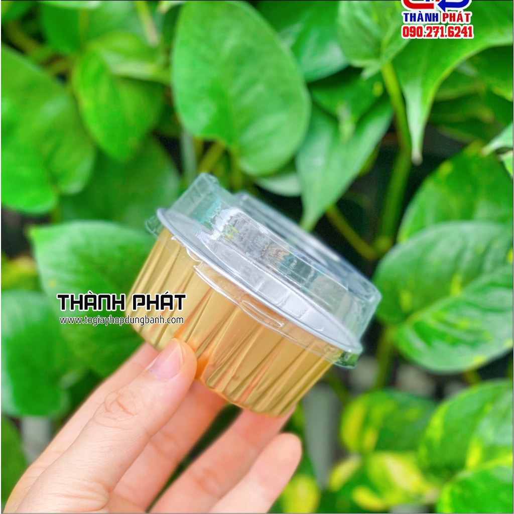 100 Hộp thiếc tròn 125ml dùng nướng bánh flan - bông lan - bánh lạnh - đế bạc nướng bánh chịu nhiệt được