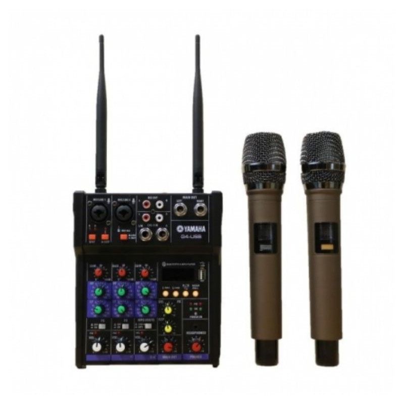 [HÀNG CHÍNH HÃNG] - Mixer Yamaha G4 USB - Mixer Chuyên Karaoke, Livestream, Thu Âm Cao Cấp- Tặng Kèm 2 Micro Không Dây