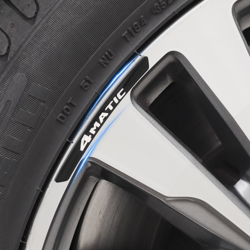 4 Miếng Dán Bánh Xe Bằng Hợp Kim Nhôm 9cm Cho Mercedes Benz Amg Brabus W210 W203 W204 W202 W176 W166 W124 W211 W212