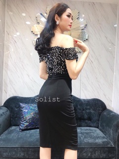 Đầm kimsa ôm body 