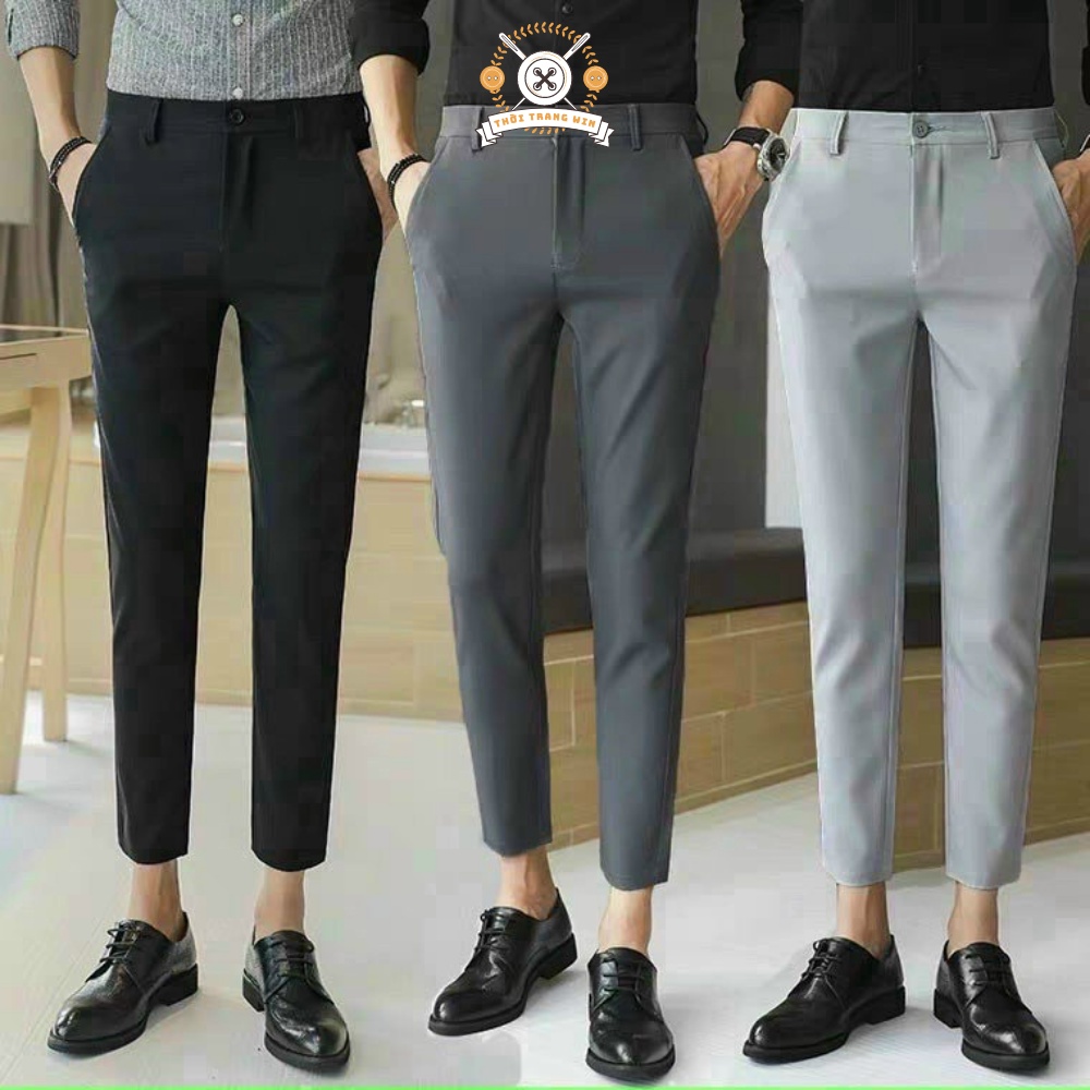 Quần Dài Tây Âu Nam Size Đại Form Lớn Hàn Quốc Vải 100% Cotton Cực Kì Co Giãn Thoáng Mát