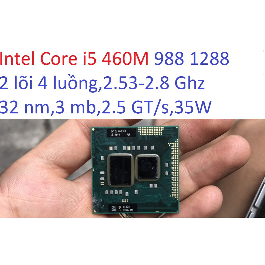 tặng keo- bộ vi xử lý CPU Intel Core i5 460M socket 1088 988 máy tính laptop Arrandale SLBZW | WebRaoVat - webraovat.net.vn