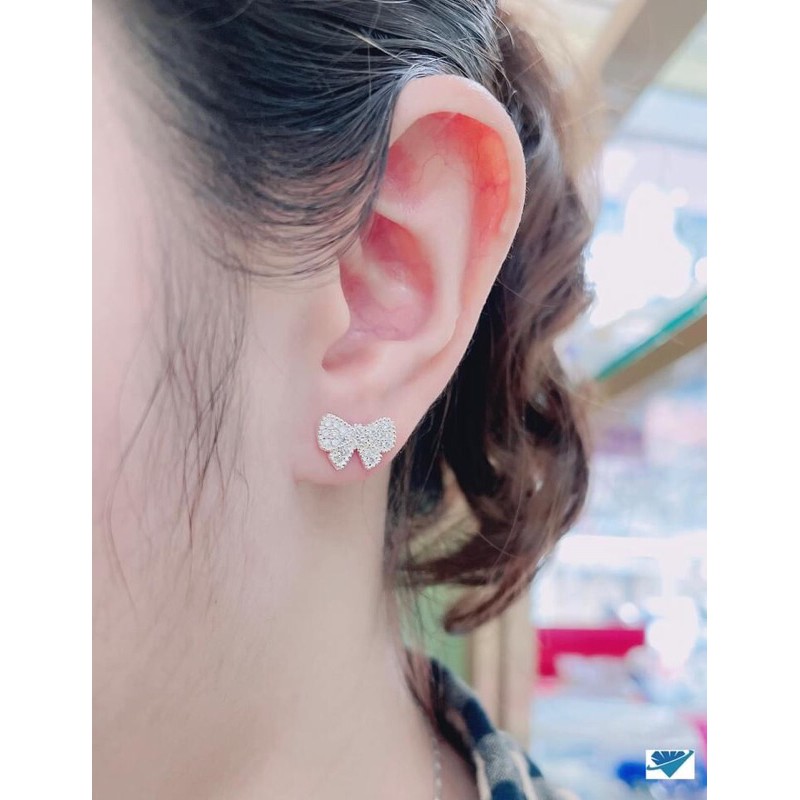 BÔNG TAI NƠ CÁC MẪU CỰC XINH BẠC TA