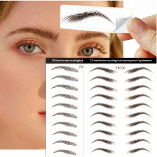 [Hàng mới về] MIếng dán lông mày tạo kiểu 6D màu nâu