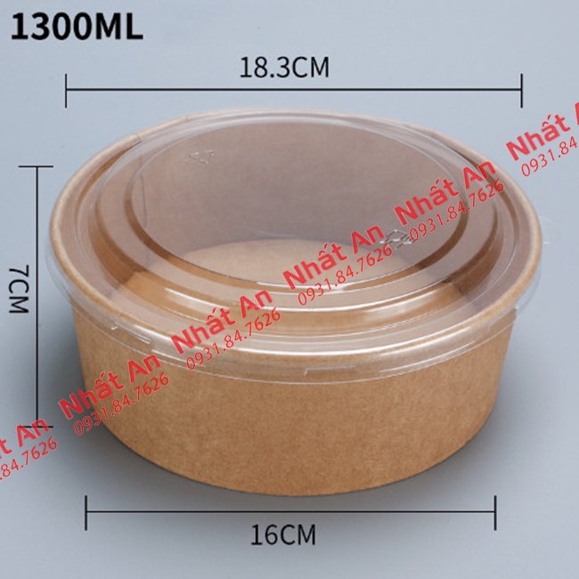 Tô giấy kraft nướng bánh/ Đựng bánh/ Đựng rau củ - Set 50 cái &amp;100 cái