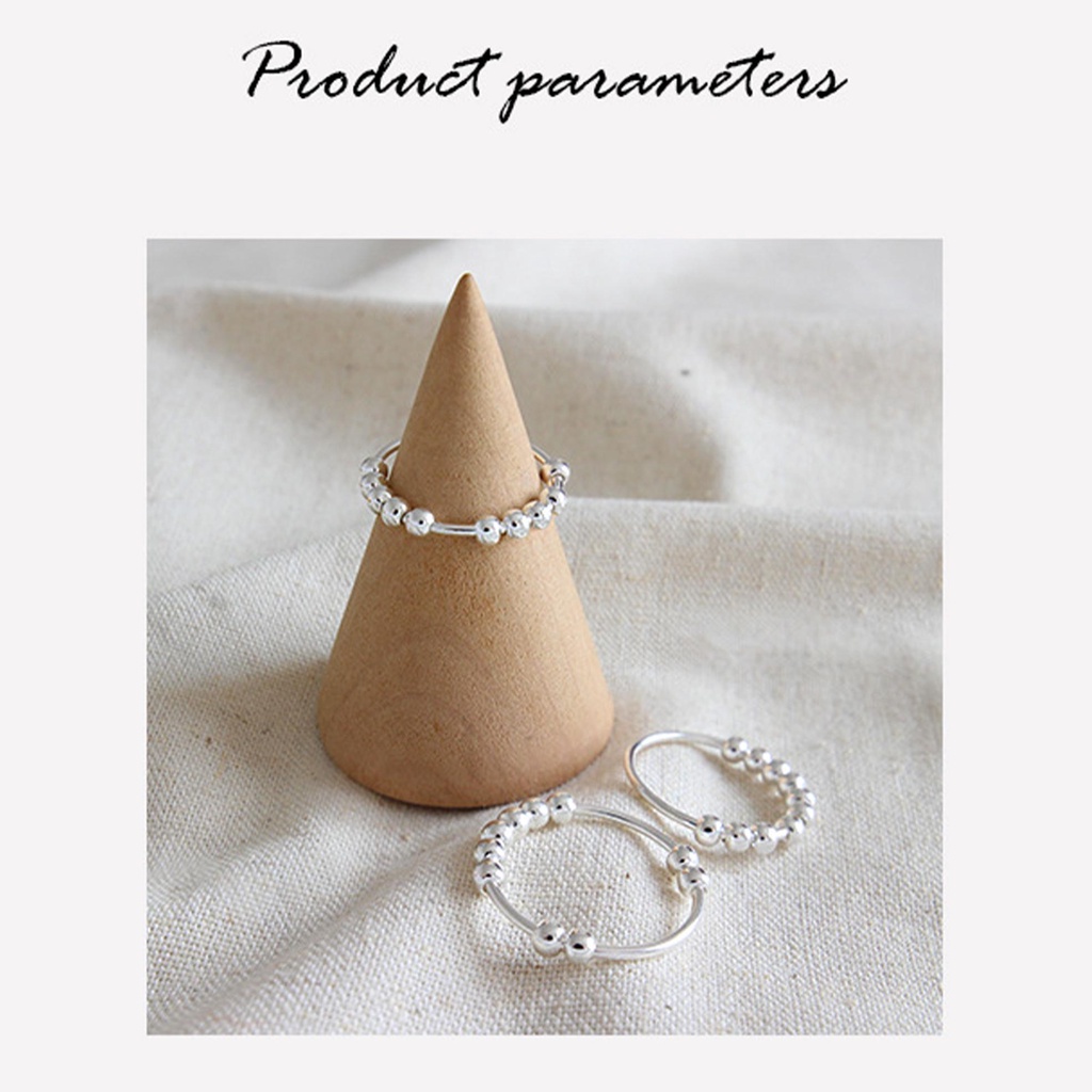 Nhẫn Xỏ Hạt Bằng Bạc Sterling