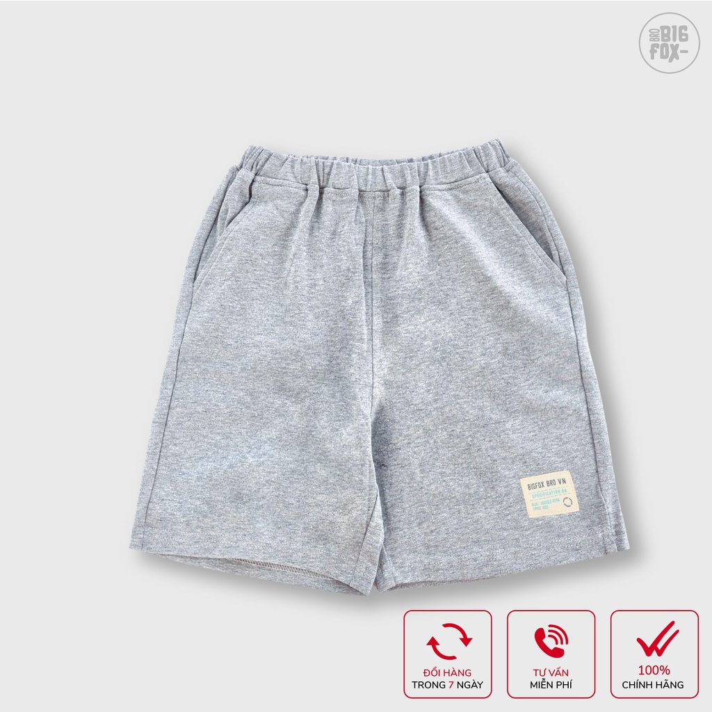 Quần Short Cho Bé Trai BIGFOX - MISSMEOW Mặc Hè Túi Chéo Mác Bro VN Chất Cotton Nhiều Màu Size 3,4,5,6,7,8,9,10,11 Tuổi