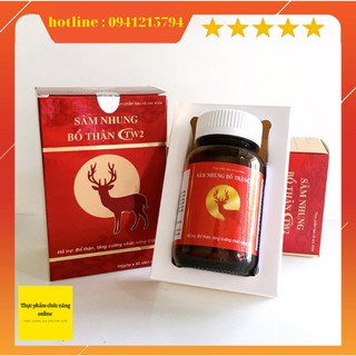 [FREE SHIP - CHÍNH HÃNG] SÂM NHUNG BỔ THẬN TW2 - THUỐC TĂNG CƯỜNG SINH LÝ - CHỮA YẾU SINH LÝ - BỔ THẬN - LỌ 40 VIÊN