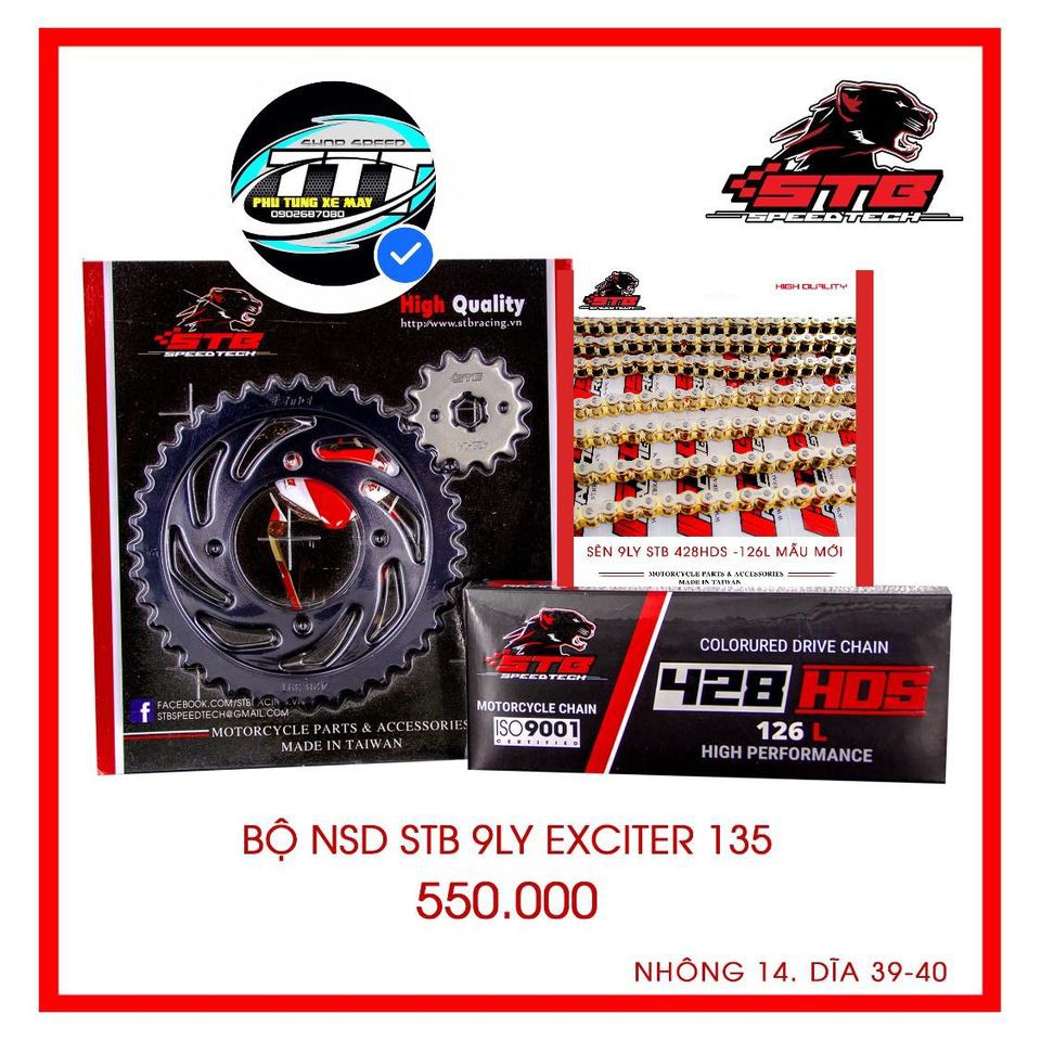 (CHÍNH HÃNG) NHÔNG SÊN ĐĨA STB EXCITER 135 &amp; EXCITER 150