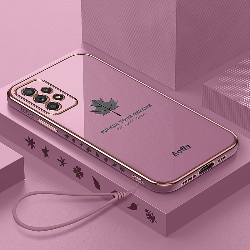 Ốp Điện Thoại Họa Tiết Lá Phong Dành Cho Samsung Galaxy A02S A03 A03S A23 4G A13 A33 A53 A73 5G A23 5G