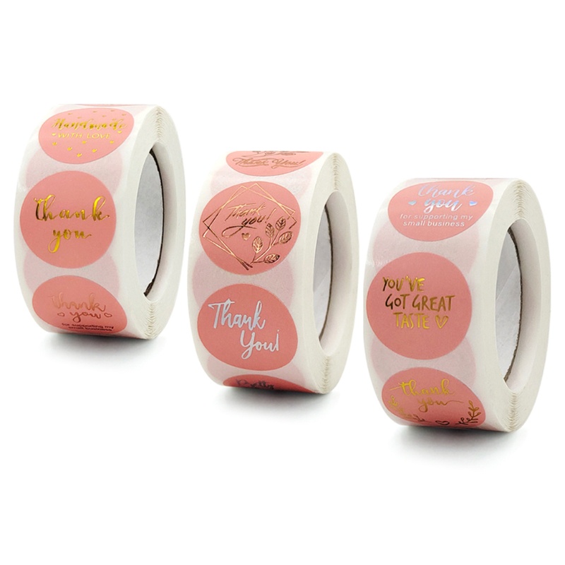 Cuộn 500 Miếng Dán Màu Sắc Đồng Trang Trí Quà Tặng