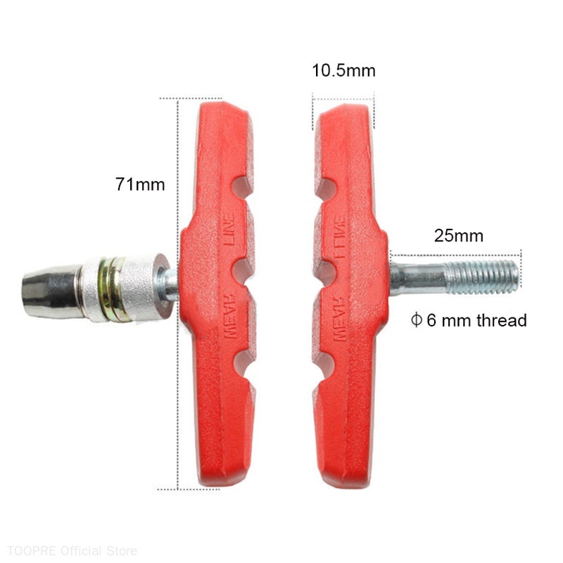 Đệm má phanh V cao su TOOPRE chống mòn không gây tiếng ồn cho xe đạp leo núi