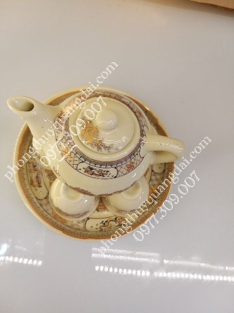 Ấm chén thờ vàng bát tràng