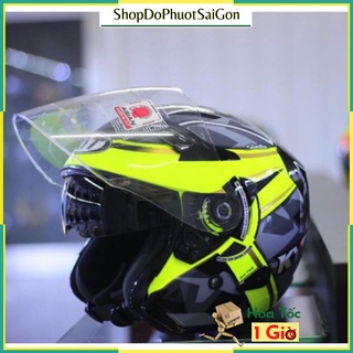 Mũ bảo hiểm 3/4 KYT VENOM ESPARGARO xanh
